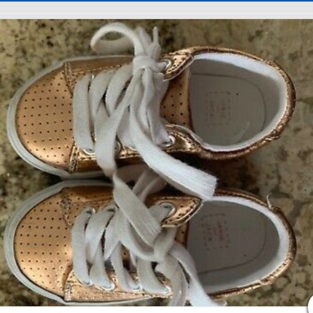 Janie and Jack toddler girls rose gold size 6